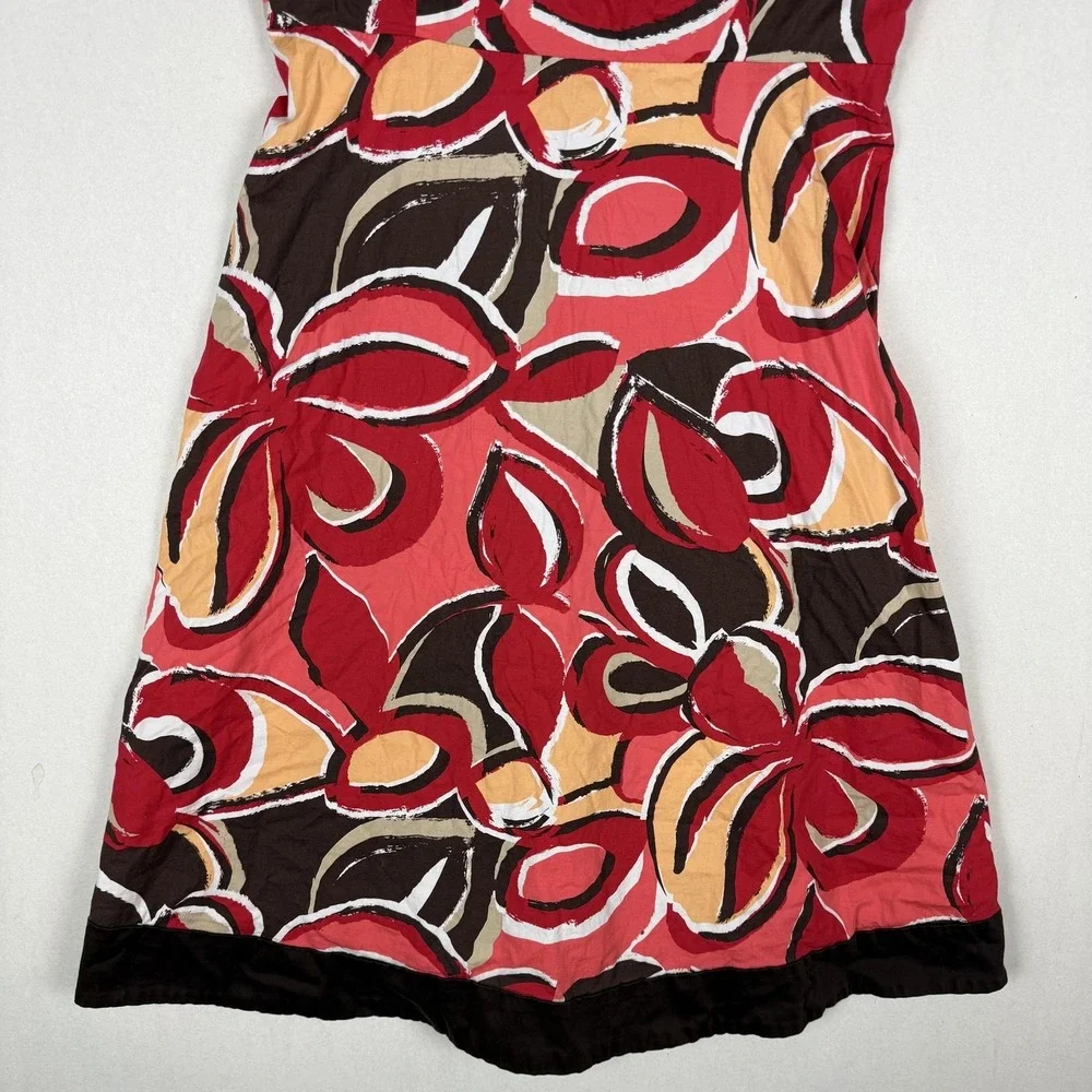 R&K Originals Dress Womens 14 Multicolor Floral Square Neck Sundress Knee Length